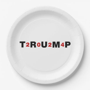 Assiettes En Carton Trump 2024 Rouge