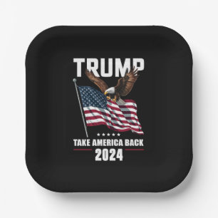 Assiettes En Carton Trump ramène l'Amérique aux élections américaines 