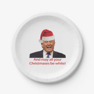 Assiettes En Carton Trump. Rêver d'un Noël blanc