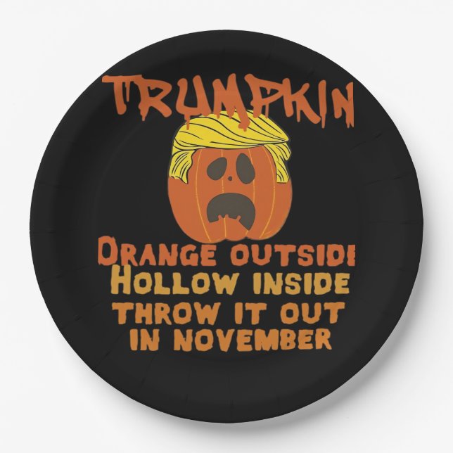 Assiettes En Carton Trumpkin à l'intérieur de lancer à l'extérieur Nov (Devant)