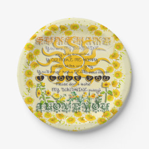 Assiettes En Carton Tu Es Mon Soleil