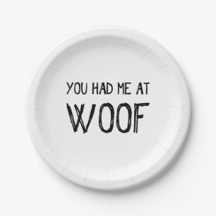 Assiettes En Carton Tu M'As Eu À Woof Papier Plaques