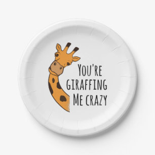 Assiettes En Carton Tu me girafes fou