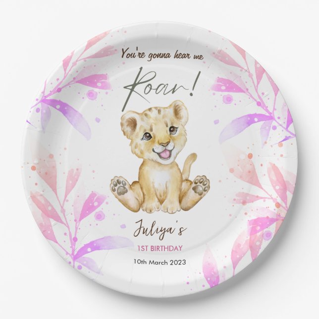 Assiettes En Carton Tu vas m'entendre hurler 1er anniversaire (Devant)