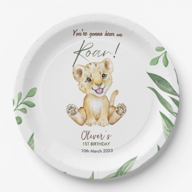 Assiettes En Carton Tu vas m'entendre hurler 1er anniversaire (Devant)