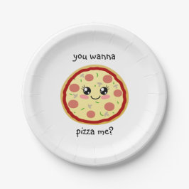 Assiettes En Carton Tu veux me pizza ?