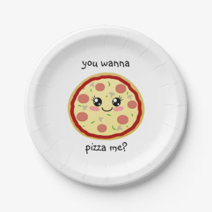 Assiettes En Carton Tu veux me pizza ?