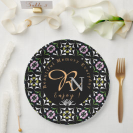 Assiettes En Carton Tuile géométrique
