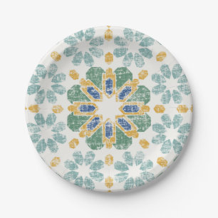 Assiettes En Carton Tuile marocaine - Étang