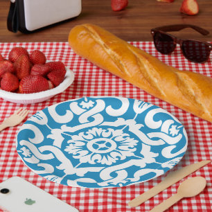 Assiettes En Carton Tuiles bleues portugaises 1