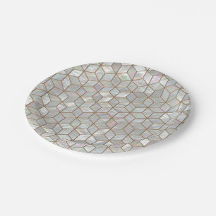 Assiettes En Carton Tuiles nacrées