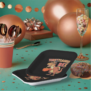 Assiettes En Carton Turkeysaurus Rex Dab Turkey Dino Toddler Boys