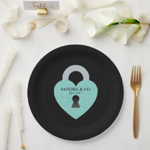 Assiettes En Carton Turquoise Blue Celebration Anniversaire Douche Tia