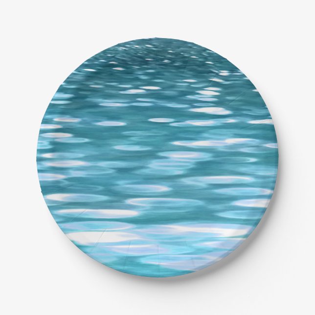 Assiettes En Carton Turquoise shimmer (Devant)