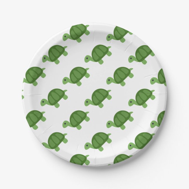 Assiettes En Carton Turtle Emoji (Devant)