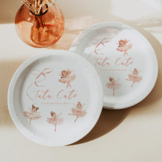 Assiettes En Carton Tutu Cute Ballerina Anniversaire
