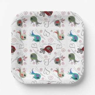 Assiettes En Carton Tweeter Plaque de fête des oiseaux