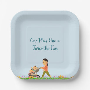 Assiettes En Carton Twin Babies Spring Douche