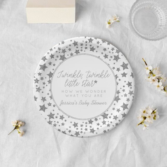 Assiettes En Carton Twink, Twinkle Little Star Baby shower (Créateur téléchargé)