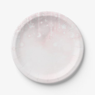Assiettes En Carton Twinkle little Star Rose Gold Baby Shower