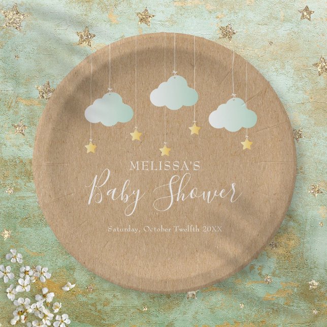 Assiettes En Carton Twinkle Twinkle Little Star Baby shower / Sprinkle (Créateur téléchargé)