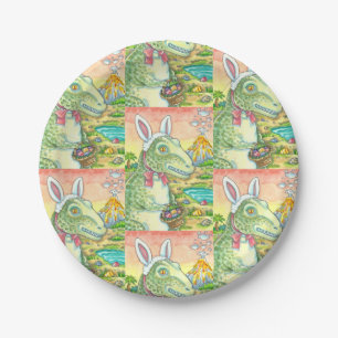 ASSIETTES EN CARTON TYRANNOSAURUS, CUTE T-REX, EASTER BUNNY DINO