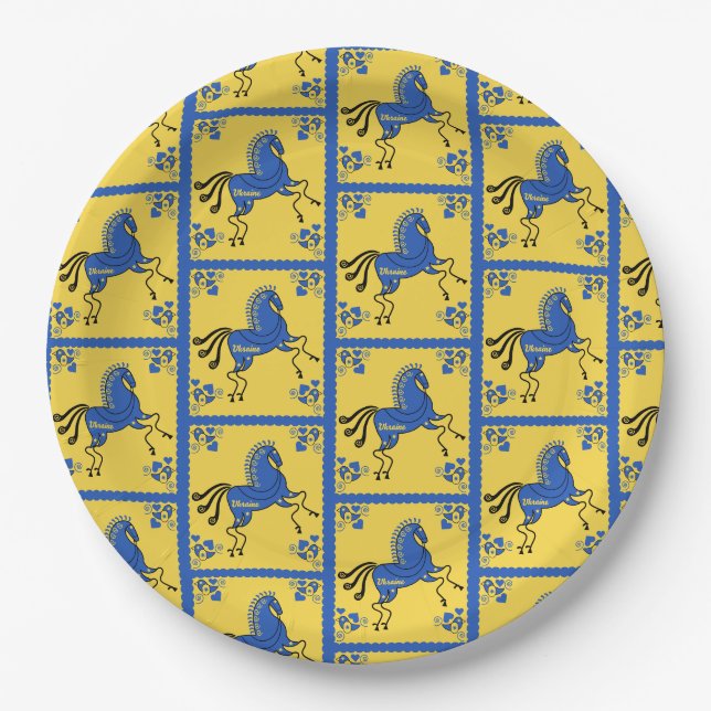 Assiettes En Carton Ukraine Art populaire slave traditionnel (Devant)