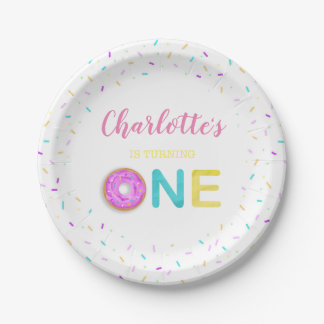 Assiettes En Carton UN anniversaire de beignet