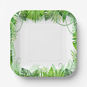 Assiettes En Carton Un Anniversaire sauvage tropicale"