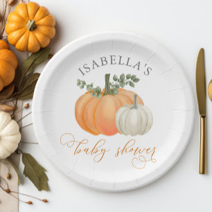 Assiettes En Carton Un Baby shower Automne Un Peu Citrouille