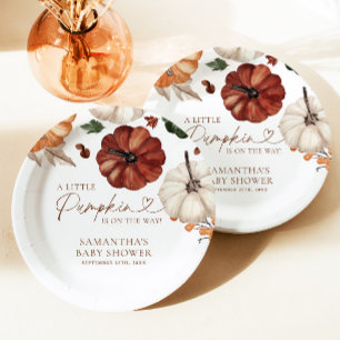 Assiettes En Carton Un Baby shower Automne Un Peu Citrouille