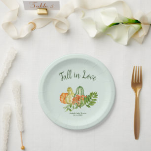 Assiettes En Carton Un Baby shower D'Automne Un Peu Citrouille
