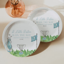 Assiettes En Carton Un Baby shower De Golf Un Peu Bleu