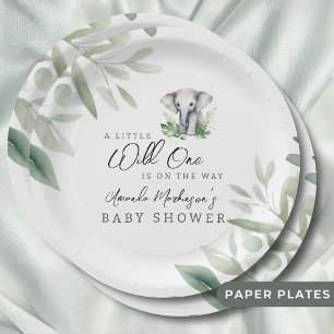 Assiettes En Carton Un Baby shower Un Peu Sauvage Un Éléphant Fête