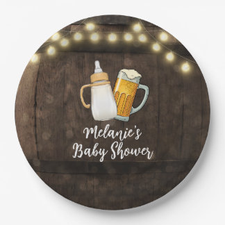 Assiettes En Carton Un bébé brasse du Baby shower