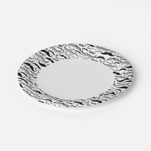 Assiettes En Carton Un Club de Gentlemen. motif Mustache 2