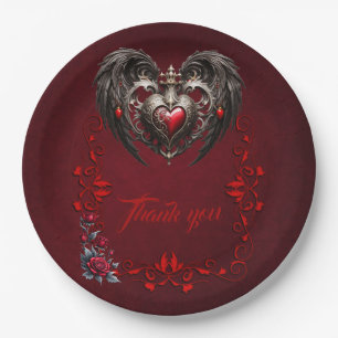 Assiettes En Carton Un coeur gothique étonnant