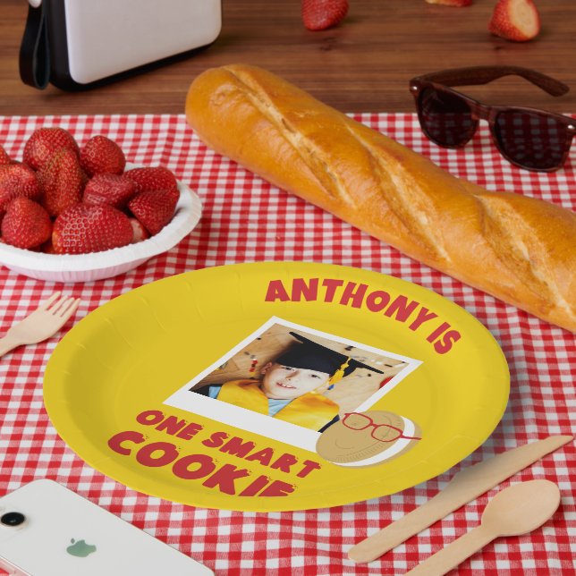 Assiettes En Carton Un Cookie Intelligent Parti de Graduation Personna (Pique-nique)