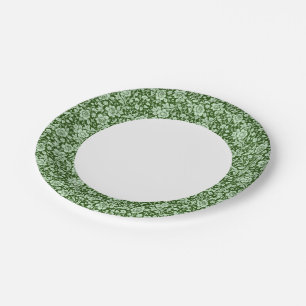 Assiettes En Carton Un damas à fleurs antique