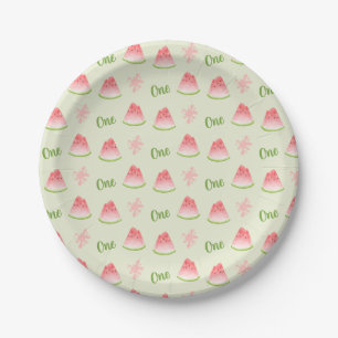 Assiettes En Carton Un dans la pastèque Melon Anniversaire