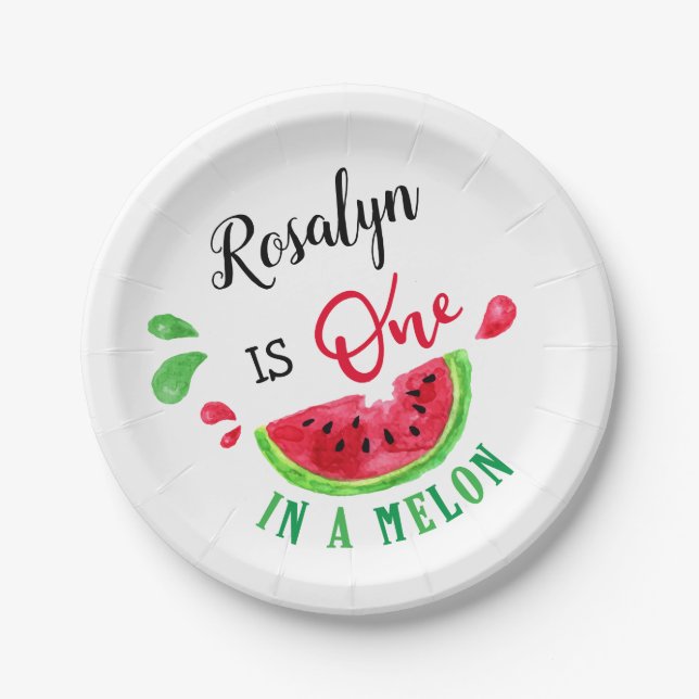 Assiettes En Carton Un dans un melon (Devant)