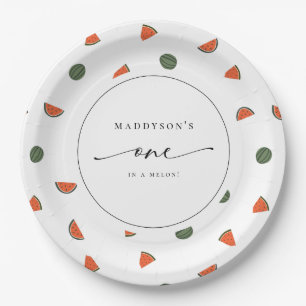 Assiettes En Carton Un dans un Melon 1er anniversaire