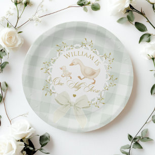 Assiettes En Carton Un Dindon Ridicule Vert Sauge Anniversaire Genre N