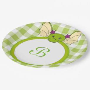 Assiettes En Carton Un dragon de plaid