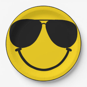 Assiettes En Carton Un heureux Dude Emoji 1er anniversaire Décoration