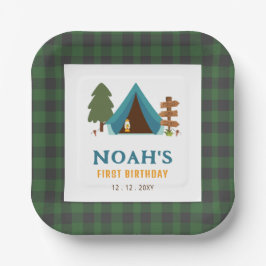 Assiettes En Carton Un Joyeux Camper Boys Premier anniversaire