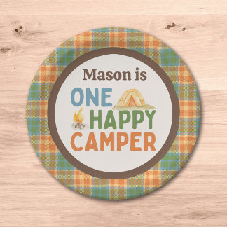 Assiettes En Carton Un Joyeux Camper Plaque Papier Anniversaire