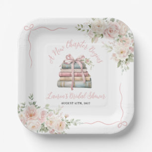 Assiettes En Carton Un nouveau chapitre commence Fête de douche de mar