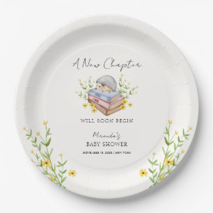 Assiettes En Carton Un nouveau chapitre commence le Baby shower de hér