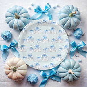 Assiettes En Carton Un petit Baby shower Citrouille Bow Fall Boy